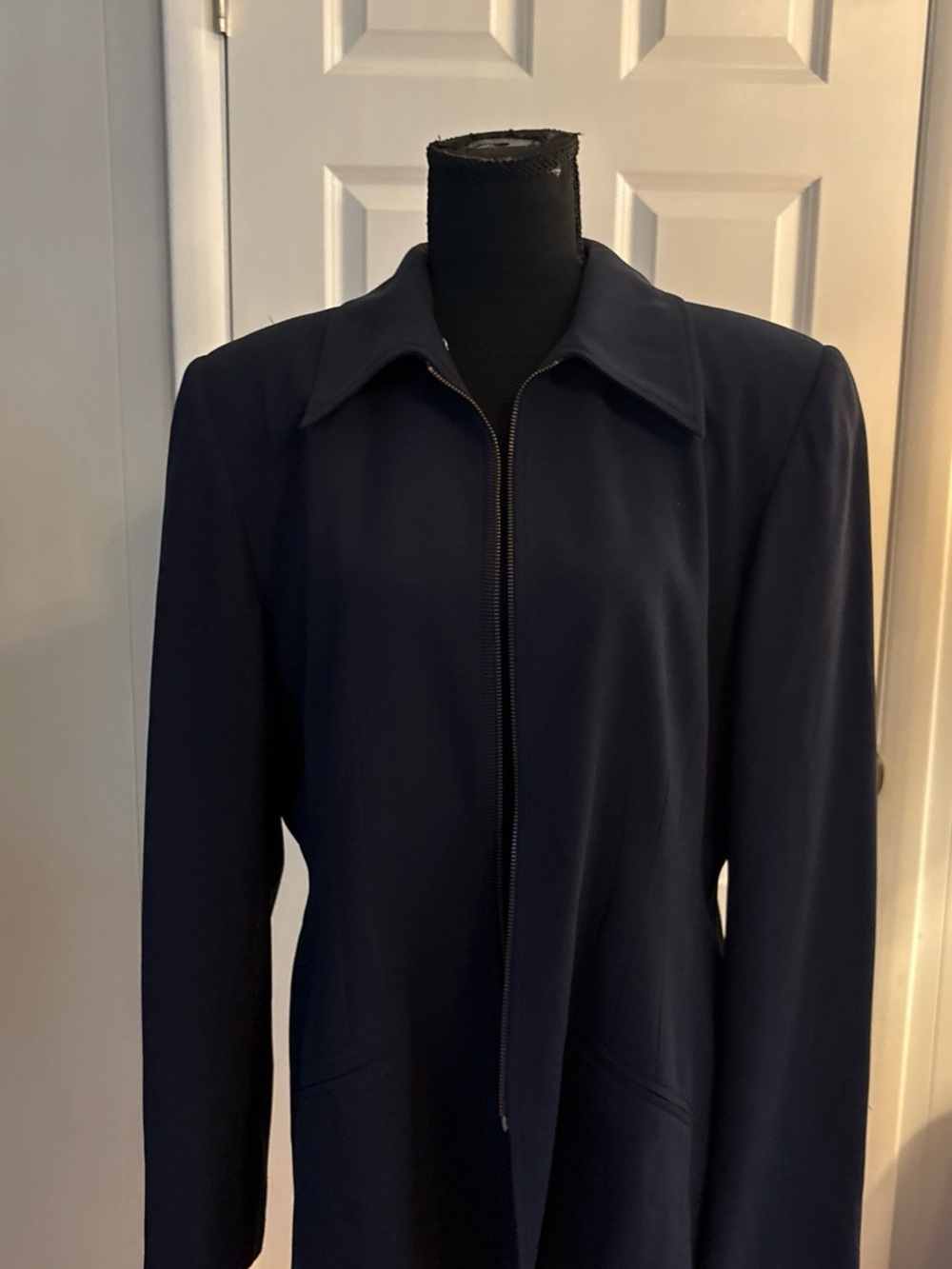 Mary McFadden Navy Suit Jacket